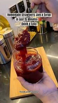 Homemade Strawberry Jam & Syrup#strawberryjamrecipe#strawberrysyruprecipe#strawberryjam#homemade