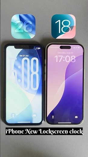 iOS 26 new lock screen clock wallpaper, Lock screen clock customization option #ios26 #lockscreen