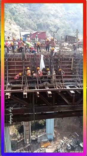 Cement Leaking From Bridge Under Construction