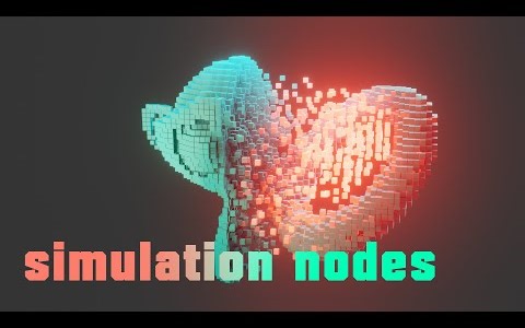 【中字】blender 3.6 几何节点案例：物体形状转换 - 粒子重组成另一个物体