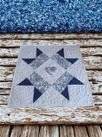 Custom Blue and White Toile Missouri Star Table Topper or Wall Art - Etsy