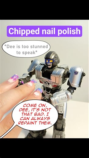 Chipped nail polish #shorts #d16 #megatron #transformersone #yolopark #love\r#cute