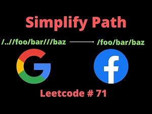 SIMPLIFY PATH | PYTHON | LEETCODE # 71