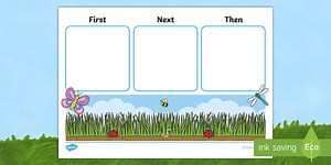 Minibeast-Themed First, Next and Then Visual Aid