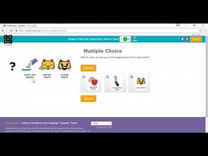 Code.org: Course 1 - Stage 6: Real life Algorithms: Plant a seed