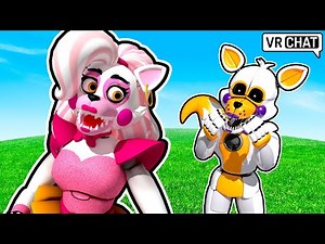 What if Funtime Foxy Becomes GLAMROCK MANGLE?! in VRCHAT