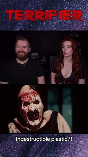 Literally use your teeth?! Bested by plastic is crazy#moviereaction #terrifier #reactionreels #react