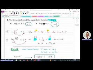 Math 002-Lectures(logarithmic functions 4.3)-part 1