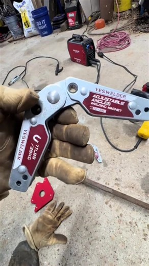 Cool adjustable angle magnets that actually worked pretty well for this task #welding #weldingtools