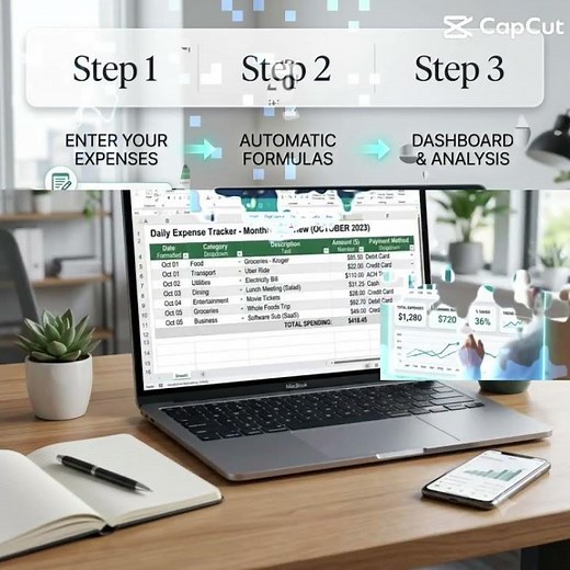 Daily Expense Tracker & Excel Dashboard | Track Spending, Stay in Control & Optimize Your Finances