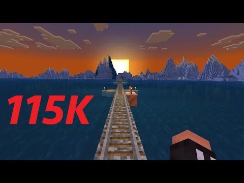 Completed 115K tracks in the longest railroad in Minecraft survival attempt!
