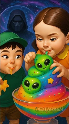 Galaxy Alien Slime Mukbang! 외계 젤리 폭발적 리액션!