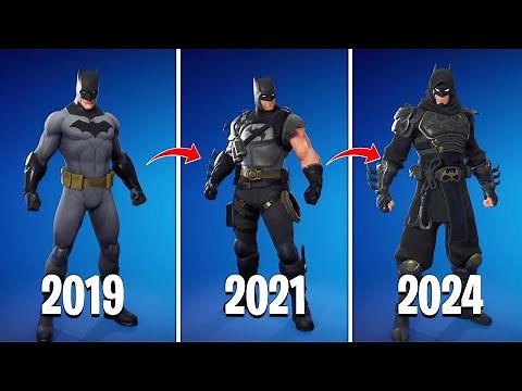 Evolution of Batman Skins in Fortnite (2017 - 2024)