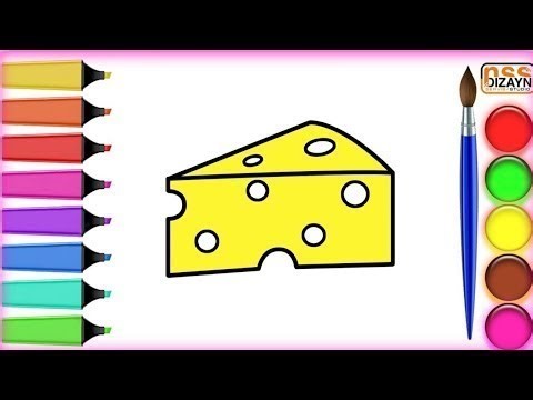 Tea and Cheese Marker pencil and Pastel paint Coloring pages NSS DIZAYN Arte de dibujar 🧀🧀�