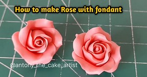How to make Rose with fondant 🌹 #fondant #rose# fondantcakes #fondantcake #fondantdecorating #cake #cakes #cakeart #cakedecorating #cakedesign | Antony Bidesh