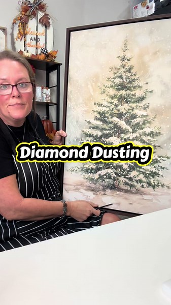 How to Diamond Dust a Picture: Easy DIY Christmas Decor