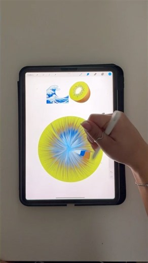 How to draw (iris) an Eye in procreate🌊🥝 #procreatetutorial #digitalart
