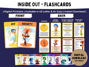 Inside Out 2 Feeling Flashcards: Classroom Lessons Emotional Awareness (digital Printable) - Etsy Australia