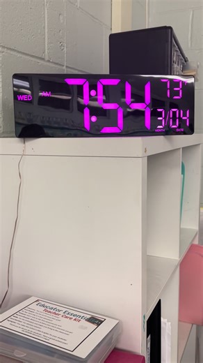 Upgrade your space with this Large Digital Clock Display ⏰ ✔️ Large easy-to-read numbers ✔️ Displays time, temperature, and date ✔️ Color-changing display for a modern look Perfect for your desk, bedroom, office, or classroom. Grab yours today!