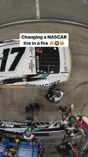 2.2M views · 68K reactions | I’ve got to finish this stop.” Dalton Leonard, the rear tire changer for Chris Buescher, experienced a scary moment on pit road during Saturday Night’s Southern 500 in Darlington when a fire broke out during pit stops. Dalton was relentless in his efforts to change the tire and get the 17 team back out there. Ultimately, this would help lead the team to a 3rd place effort! #NASCAR #pitstop #tirechange | RFK Racing | Facebook