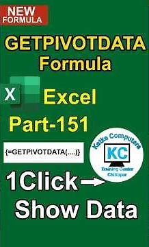 GETPIVOTDATA Formula in Excel 🔥 Extract Data from Pivot Table Easily Excel Tutorial Part 151 l