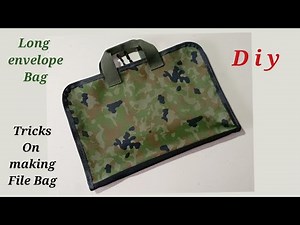 Easy Tricks on making Long Envelope Bag / File Bag Diy
