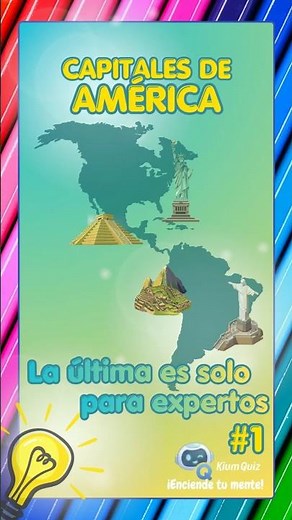 Adivina las Capitales de América #1 🏆🔥 ¡El último es solo para expertos! #KiumQuiz #Geografía
