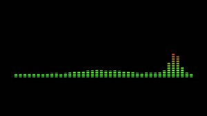 Download Audio spectrum in 90s style. Audio wave digital Equalizer. Abstract digital wave pattern with neon lights, black background. for free