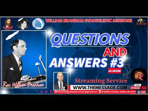 QUESTIONS AND ANSWERS #3 64 - 0830M | SUNDAY TAPE AND WORSHIP SERVICE | (2/8/2026)