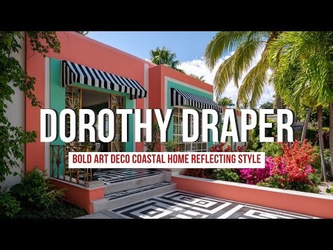 Bold Art Deco Coastal Home Reflecting Dorothy Draper’s Iconic Interior Style