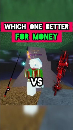 Which one is better try hard rod or evil pitchfork? #roblox #fisch #shorts