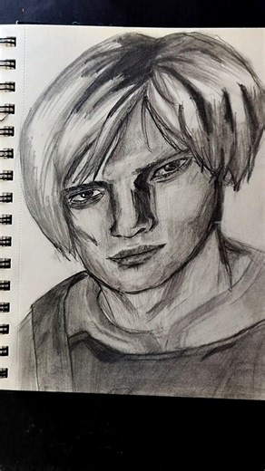 Drawing resident evil characters but I can only use cross hatching| Drawing Leon| Yourfriendgriffith