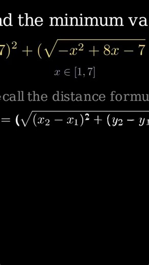 #maths #geometry #algebra #howto #optimization #minimum #education #viralvideo #Pythagoras #calculus