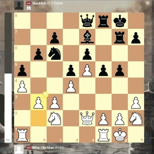 Stockfish 17.1 Destroys 3150 Wise Old Man Bot!! #brilliant #brilliantmove