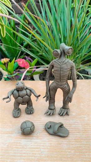 diy clay sirenhead, #miniature #art #clay #monster #claymonster#sirenhead #ghost #seamonster