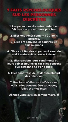 Quand une personne calme s'ouvre enfin à toi! 🧠