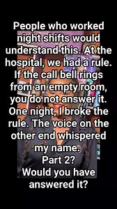 I wish I hadn’t picked up the phone. Would you have answered it? 😶‍🌫️ #NightShift #TrueHorror #HospitalStories #usareels # | Peace Anyi-ojo Edike
