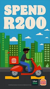🍔🚗 Enjoy FREE DELIVERY on Uber Eats when you spend R200 or more on your Burger King favourites No delivery fees, just deliciousness. Order now and save, your way. | Burger King South Africa