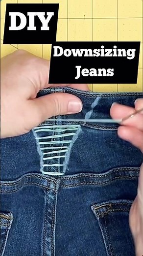 DIY - Downsizing jeans - The Easy Way! #diy #diyprojects #sewinghacks #sewingtips #sewing