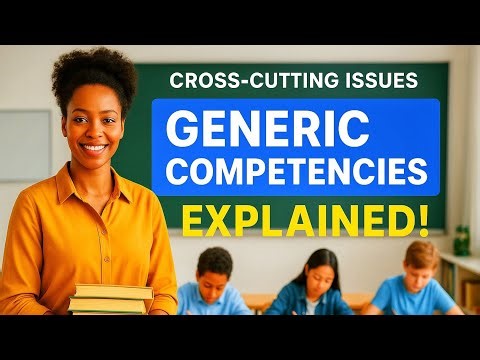 Sobanukirwa byimbitse Generic competences & Cross cutting issues+Examples
