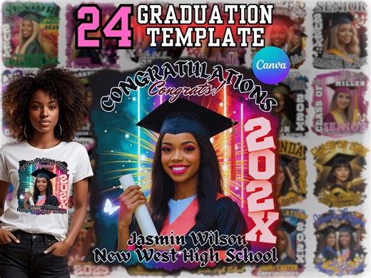 Graduation T Shirt Design Canva Templates Class of 2026 Grad Family T-shirt Design Graduate Template - Etsy