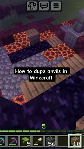 How to dupe anvils in Minecraft #minecraft #minecraftglitch
