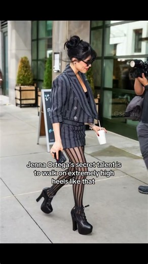 Jenna Ortega's secret talent is to walk on extremely high heels like that