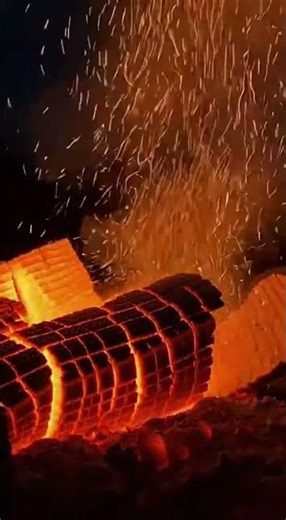 Campfire Sparks Swarm in Slow Motion - Satisfying Fire Physics