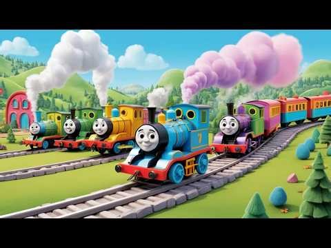 Eight Little Toy Trains Choo Choo Choo | Counting & Transport Song for Kids