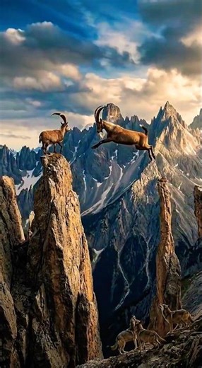 High Altitude Wonders: Goats and Wolves in the Mountain Wilderness
