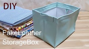 100均合皮１本DIY☆型紙不要☆合皮１枚で作る簡単可愛い収納ボックスの作り方（静止画スライド形式動画） – ウパ子