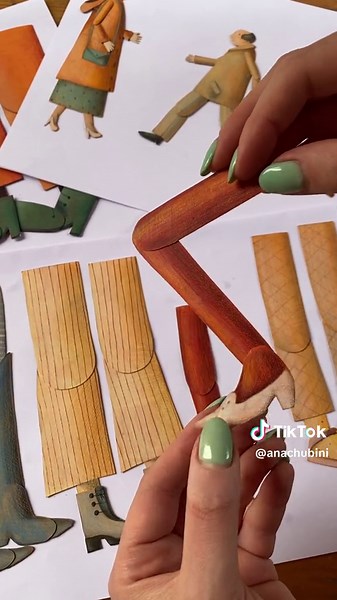 Hand Painted Paper Puppets for Stop-Motion Animation