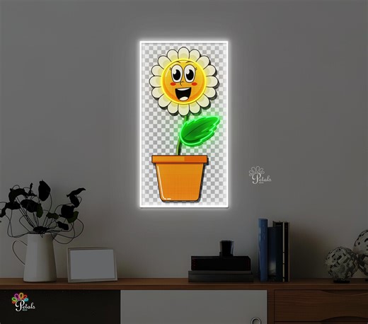 Sunflower Neon Sign – Floral LED Pop Art, Home or Living Room Decor - Etsy