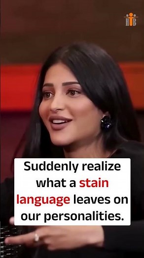 Watch Till End “Stain Language” Meaning By Shruti Haasan #explore #shorts #ytshorts #learnenglish